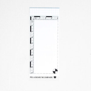 Folia pozytywowa z podkładką kontrastową białą i ze skalą, 5x11cm/25 szt.