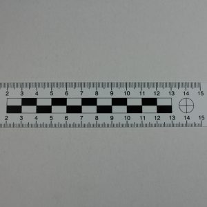 Linijka dowodowa plastikowa, 15 cm, dwustronna