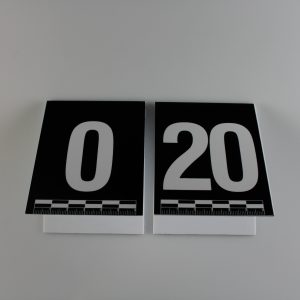 Numerki dowodowe plastikowe stojące (70x90mm), 1-20