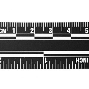 Linijka dowodowa plastikowa, 5cm, czarna
