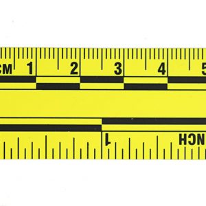 Linijka dowodowa plastikowa, 5cm, żółta