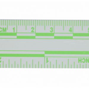 Linijka dowodowa plastikowa, 5cm, zielona UV