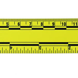 Linijka dowodowa plastikowa, 15cm, żółta