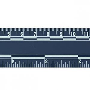 Linijka dowodowa plastikowa, 15cm, niebieska