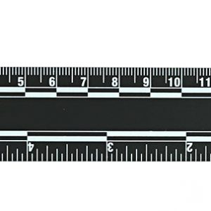 Linijka dowodowa plastikowa, 15cm, czarna