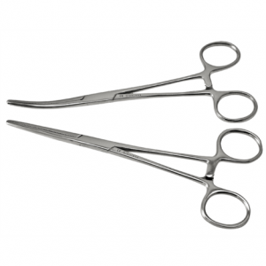 Kleszcze metalowe PEAN zagięte, 24 cm